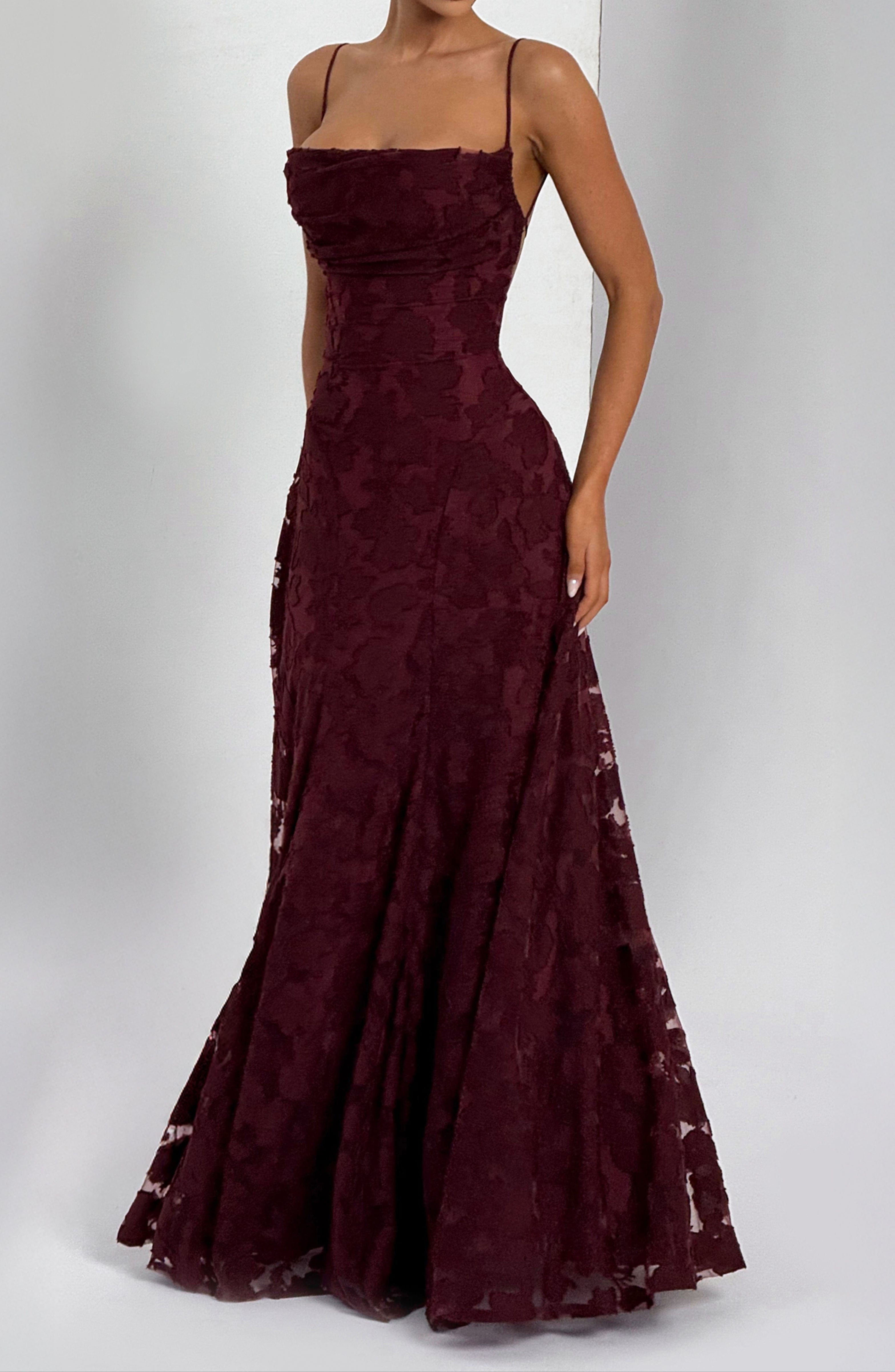 Maxi Dress - Cherry Lacquer