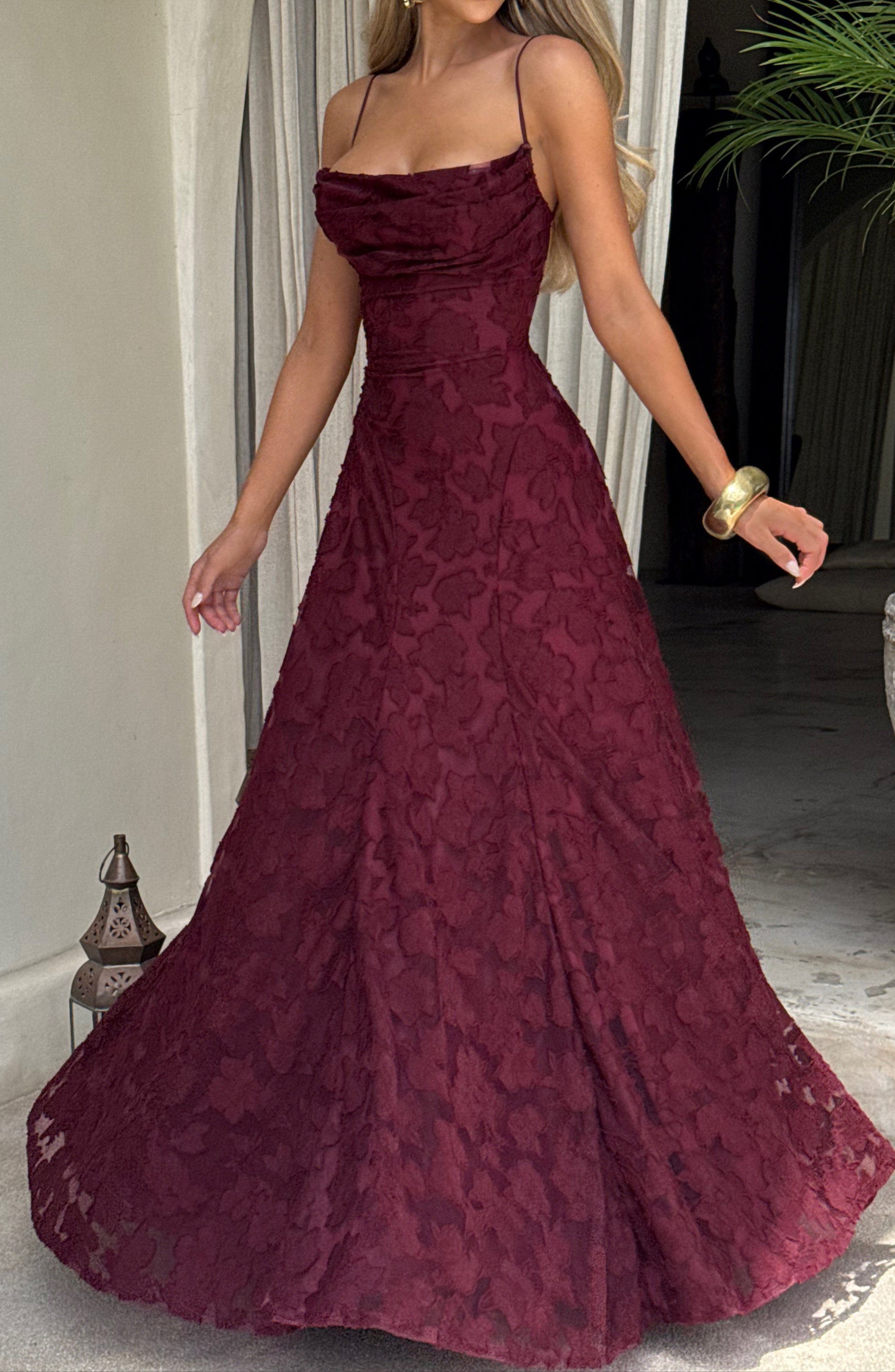 Maxi Dress - Cherry Lacquer