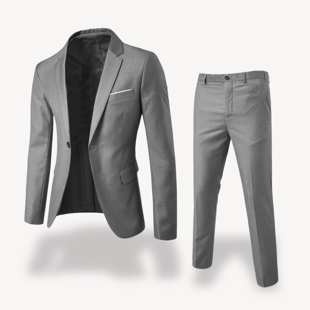 Men's Business Casual Slim Fit 2-Piece Suit | Blazer and Trousers