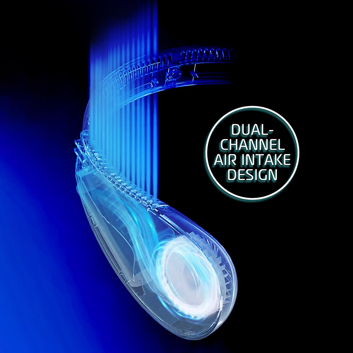 Portable Rechargeable Neck Fan - Blade-Free, USB-Powered, Hands-Free Cooling for On-the-Go
