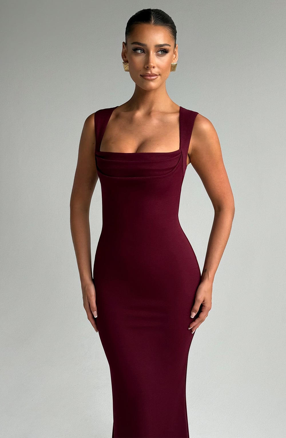 Leya Maxi Dress - Cherry Lacquer
