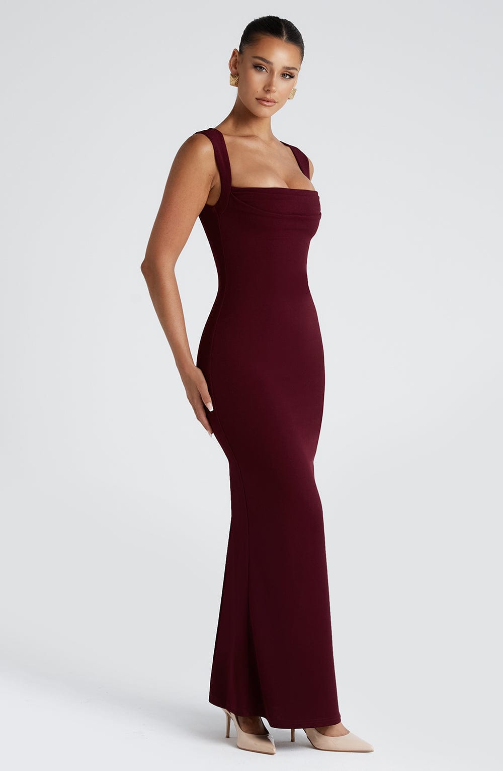 Leya Maxi Dress - Cherry Lacquer