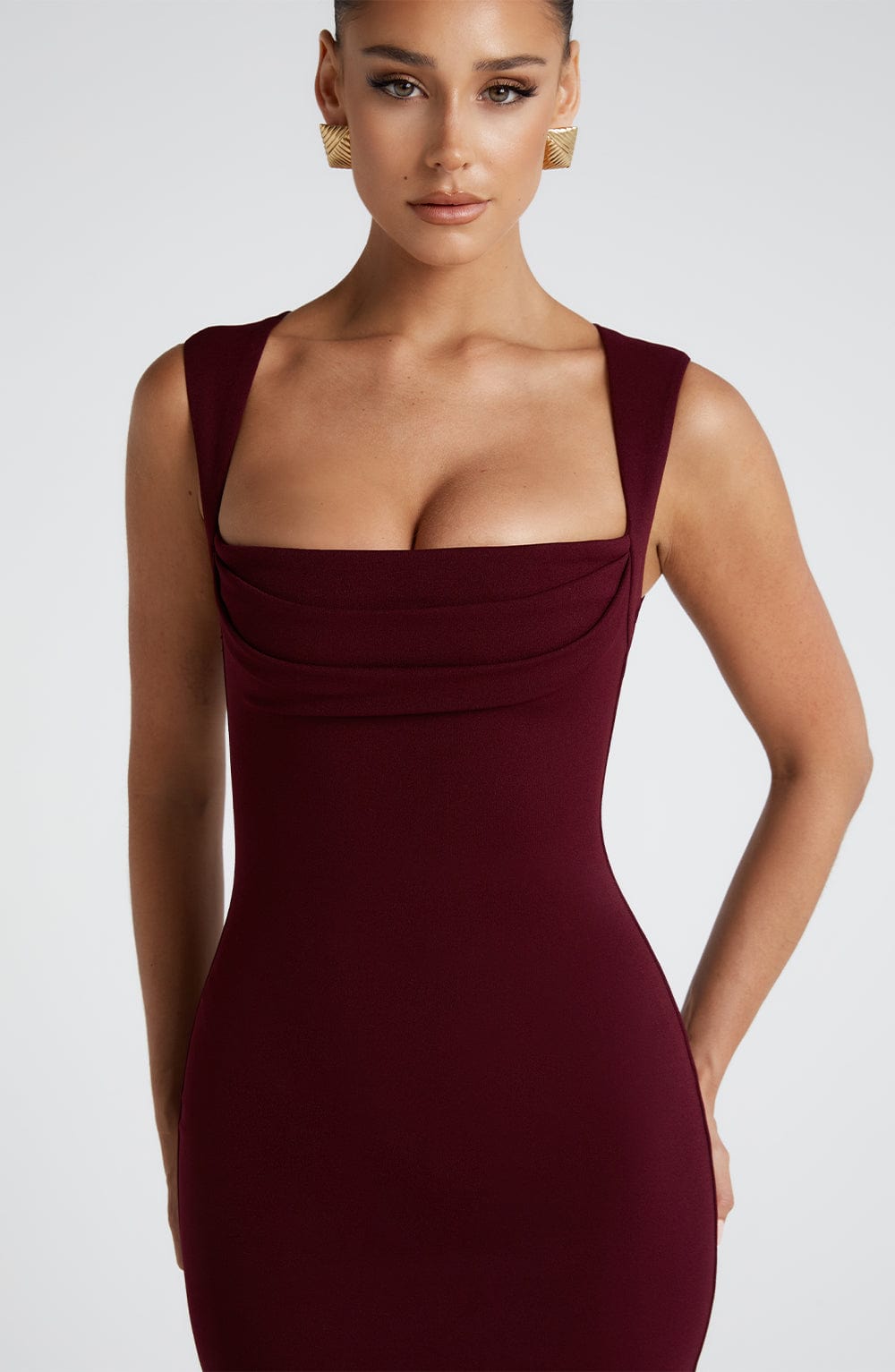 Leya Maxi Dress - Cherry Lacquer