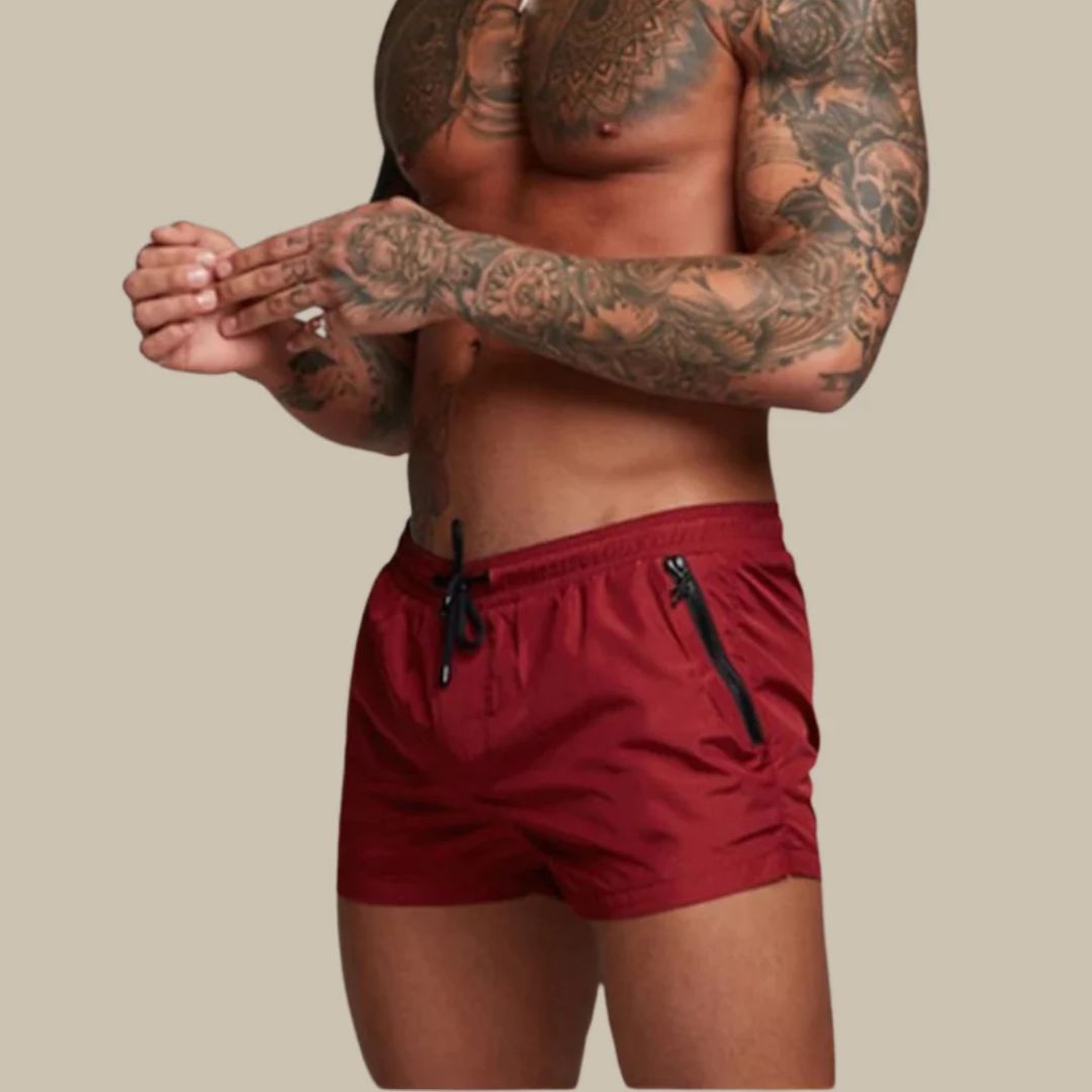 Men’s Slim Fit Swim Shorts | with Zipper Pockets