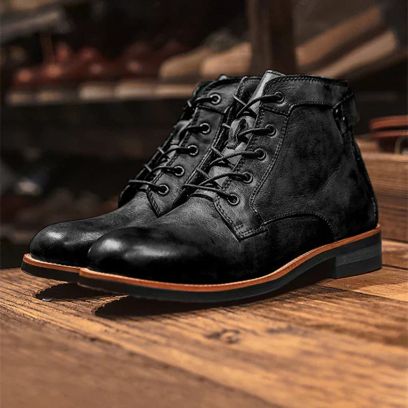 Men's Comfortable Leather Ankle Boots