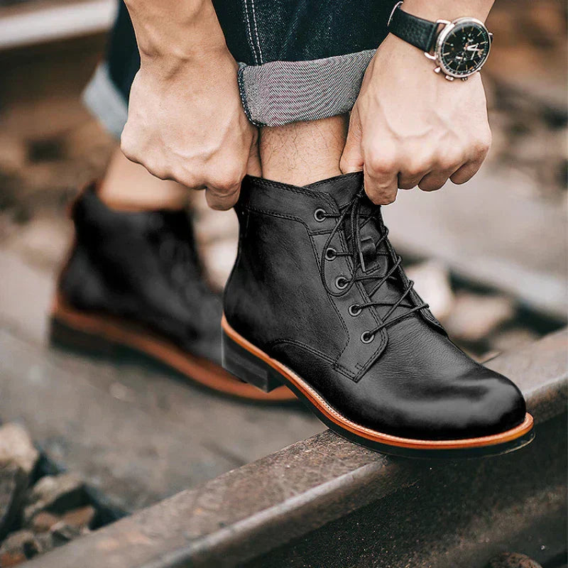 Men's Comfortable Leather Ankle Boots