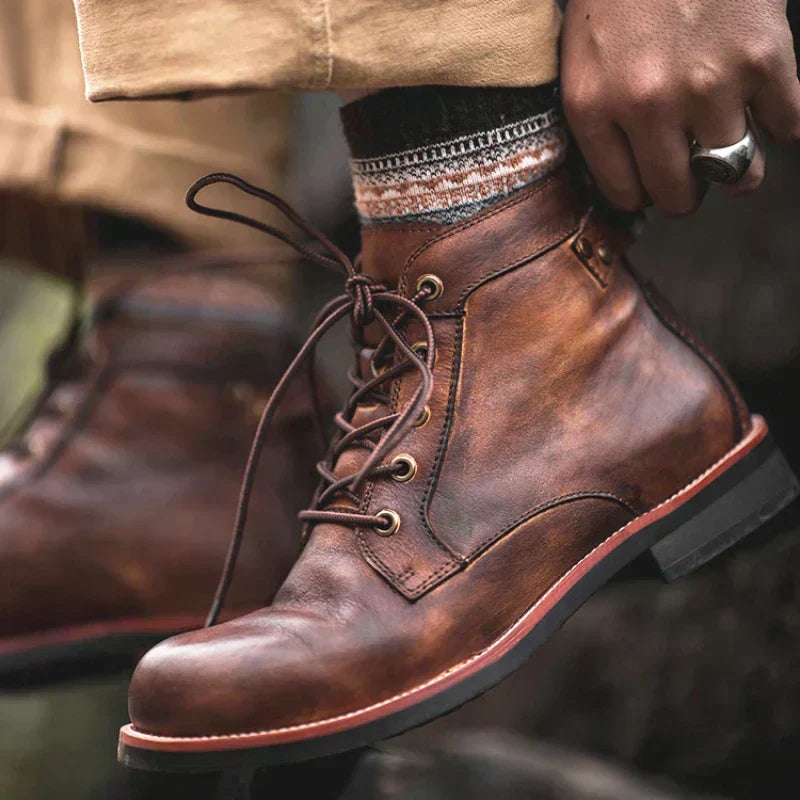 Men's Comfortable Leather Ankle Boots