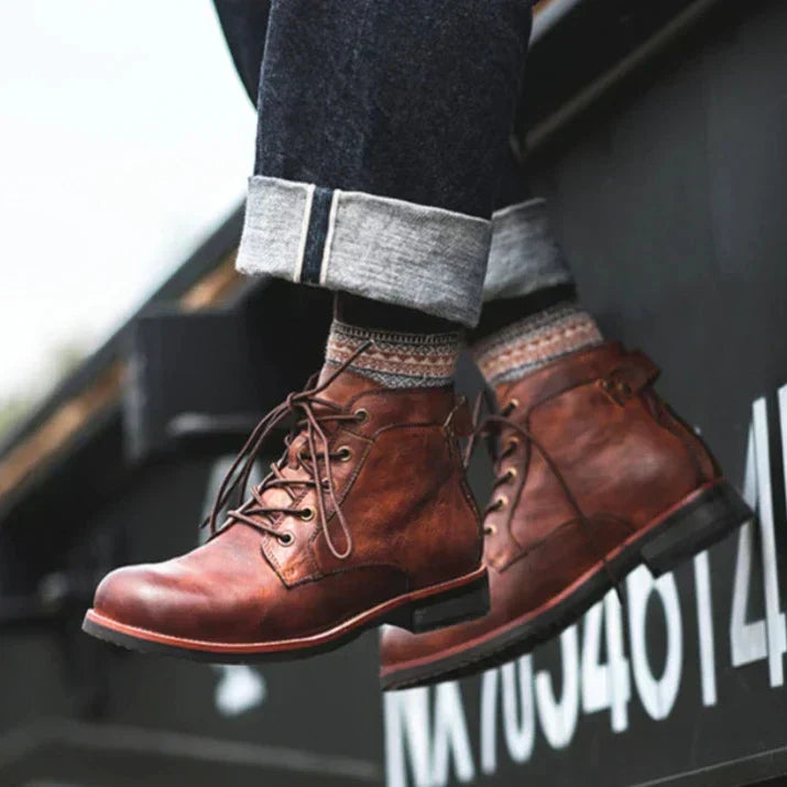 Men's Comfortable Leather Ankle Boots