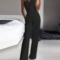 V-Neck Strapless Wide Leg Jumpsuit for Women
