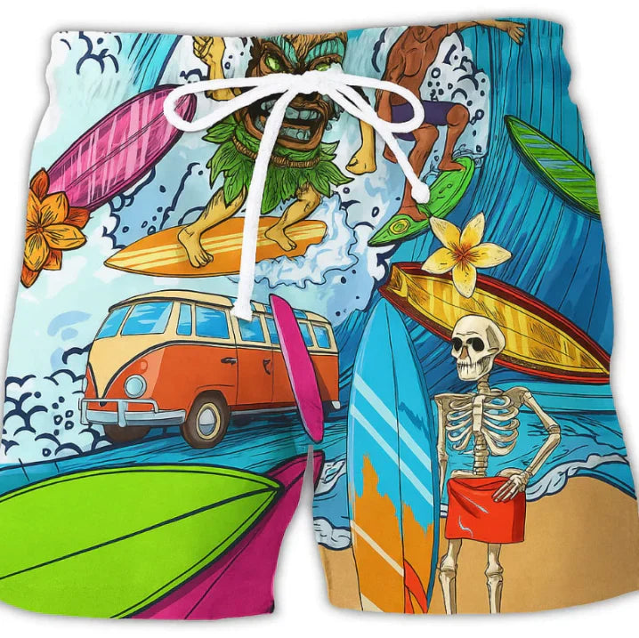 Men's Summer Printed Surf Board Shorts