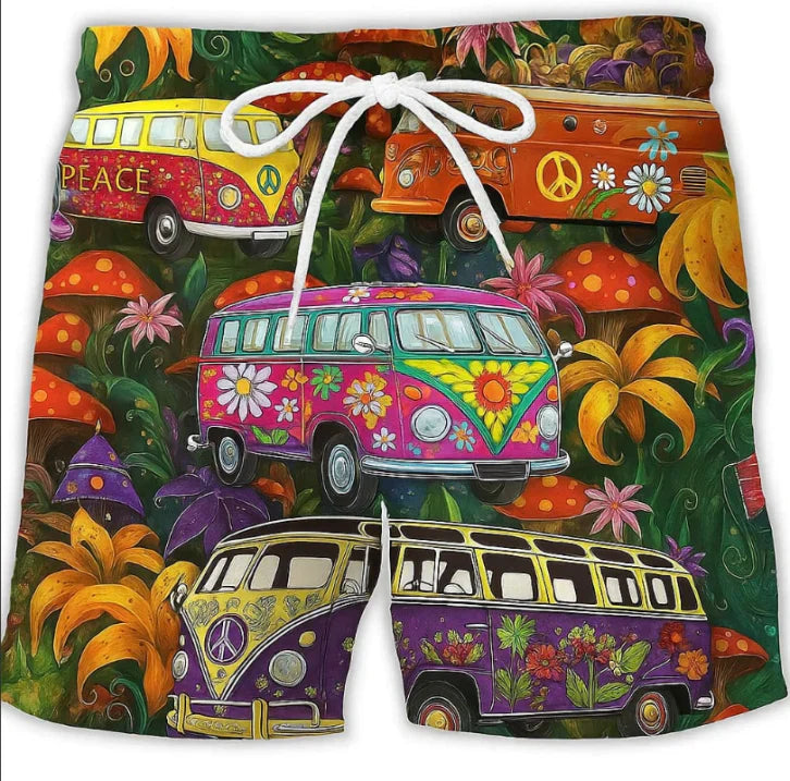 Men's Summer Printed Surf Board Shorts