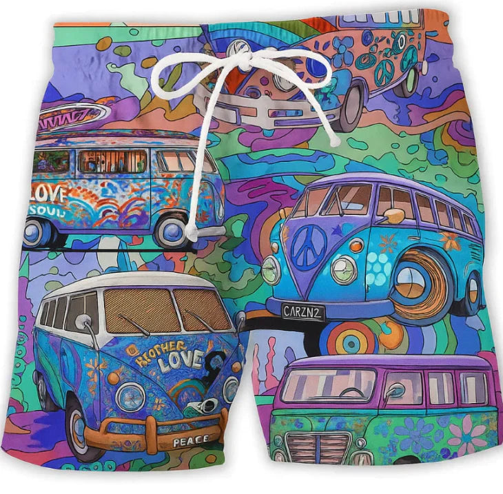 Men's Summer Printed Surf Board Shorts