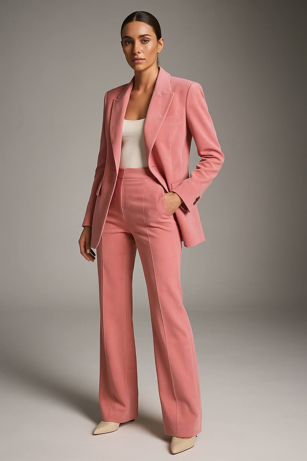 Women's Two-Piece Business Casual Set | Blazer and Trousers
