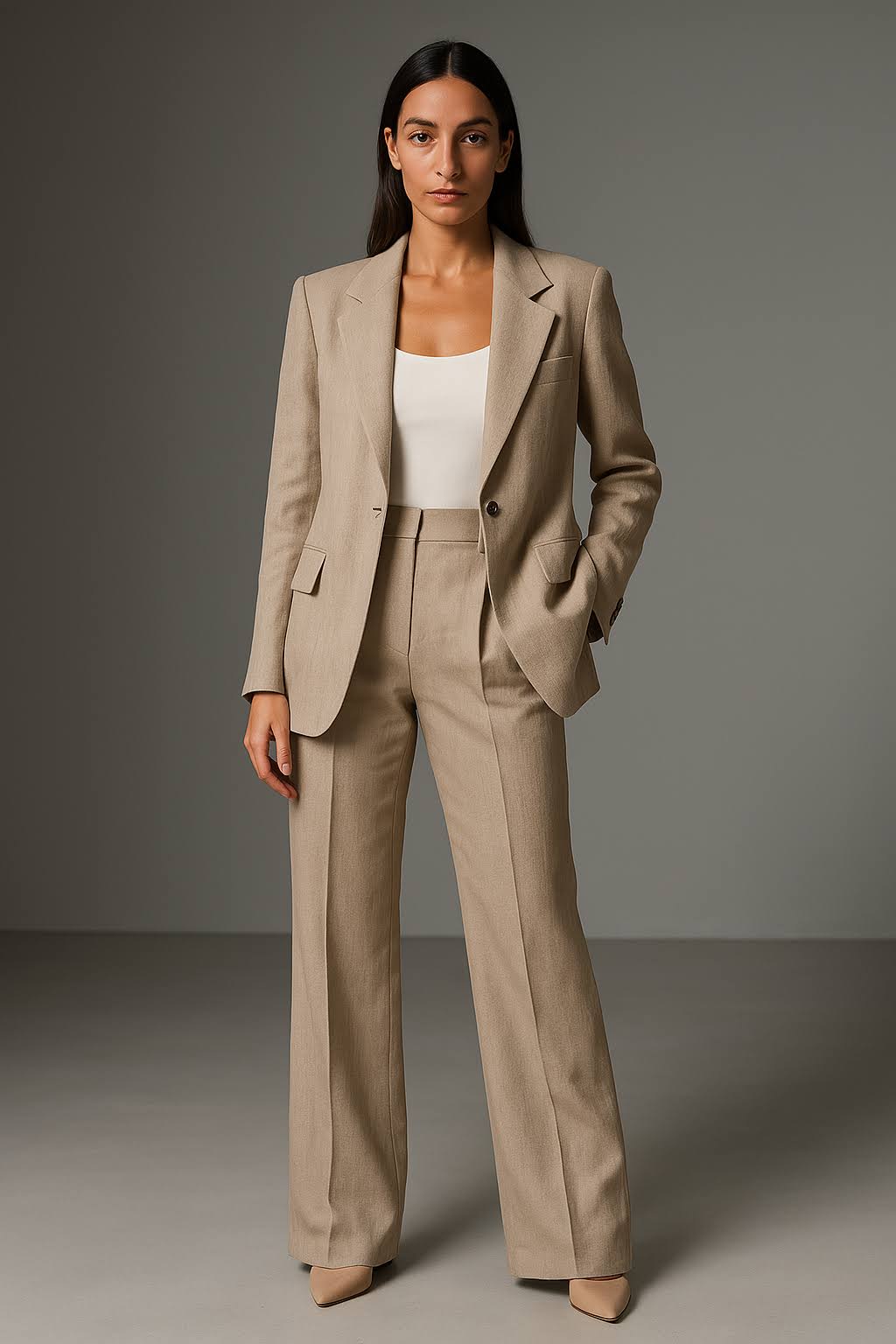 Women's Two-Piece Business Casual Set | Blazer and Trousers