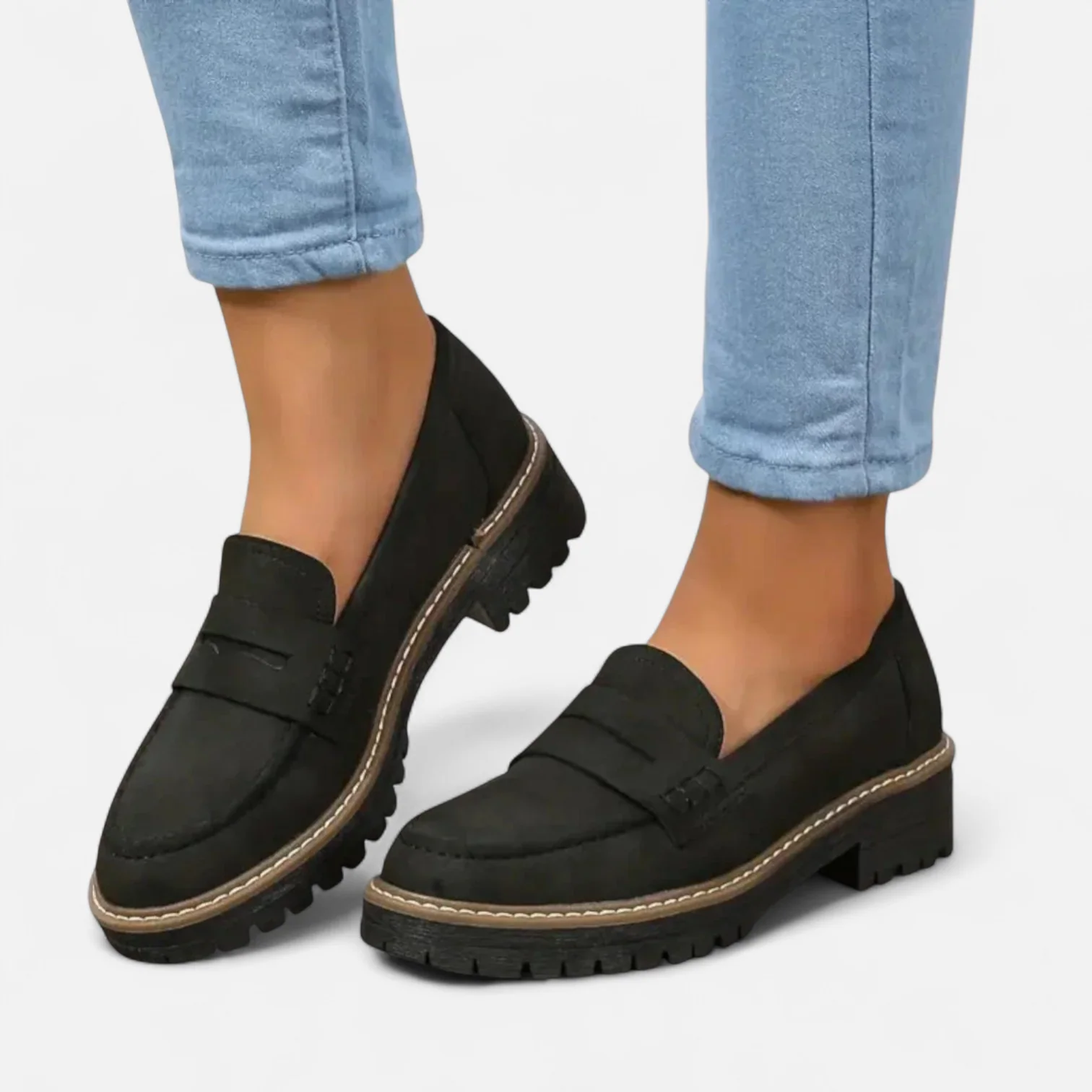 Women's Platform Penny Loafers | Round Toe