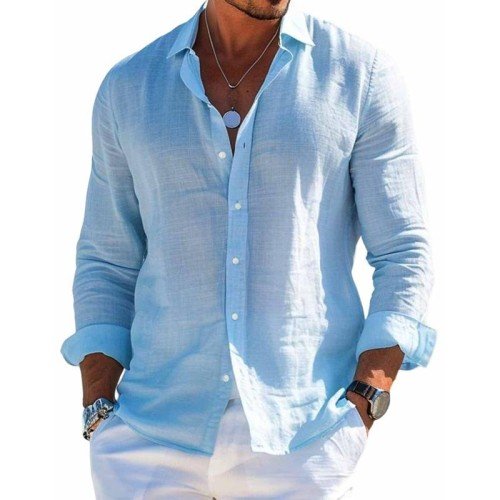 Men's Casual Long Sleeve Summer Shirt