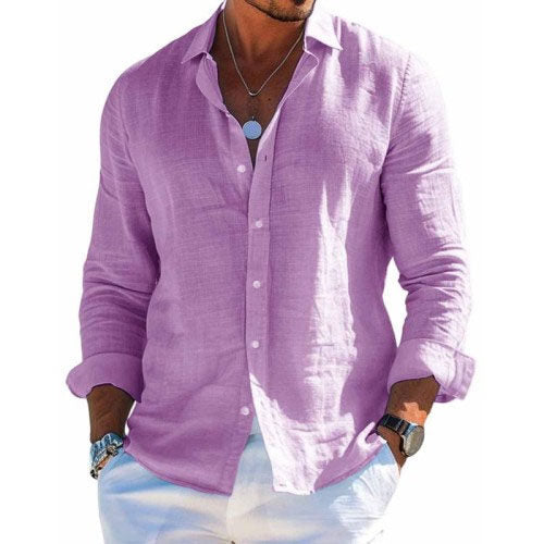 Men's Casual Long Sleeve Summer Shirt