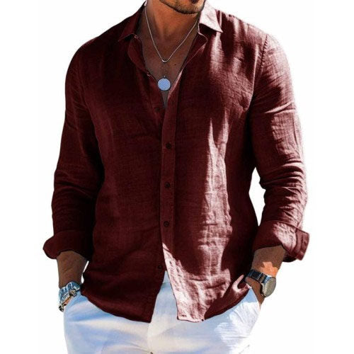Men's Casual Long Sleeve Summer Shirt
