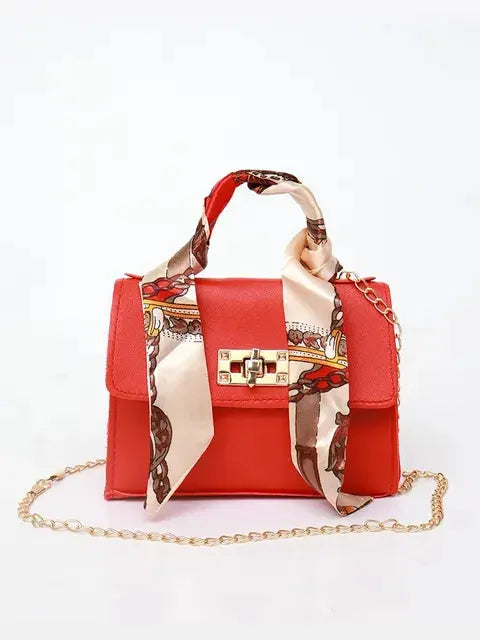 Women's Handbag with Scarf Detail
