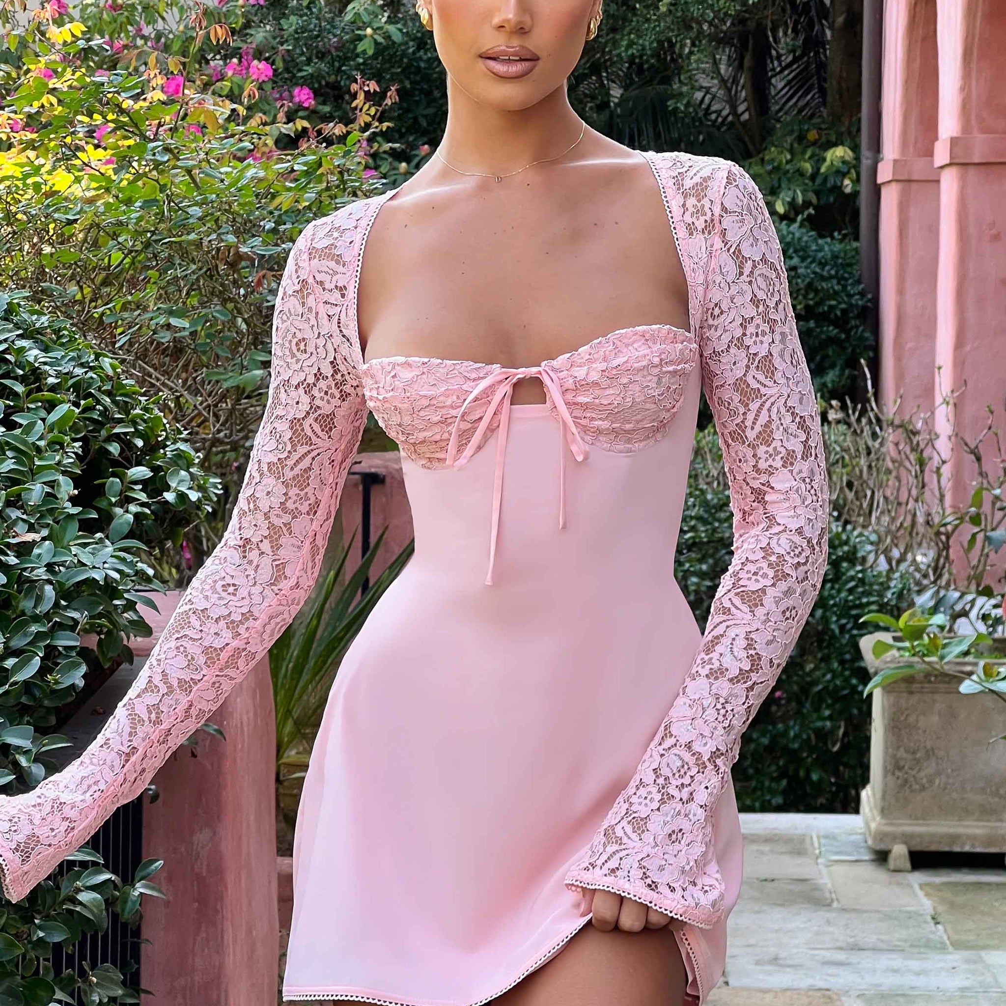 Emilia Mini Dress-Blush