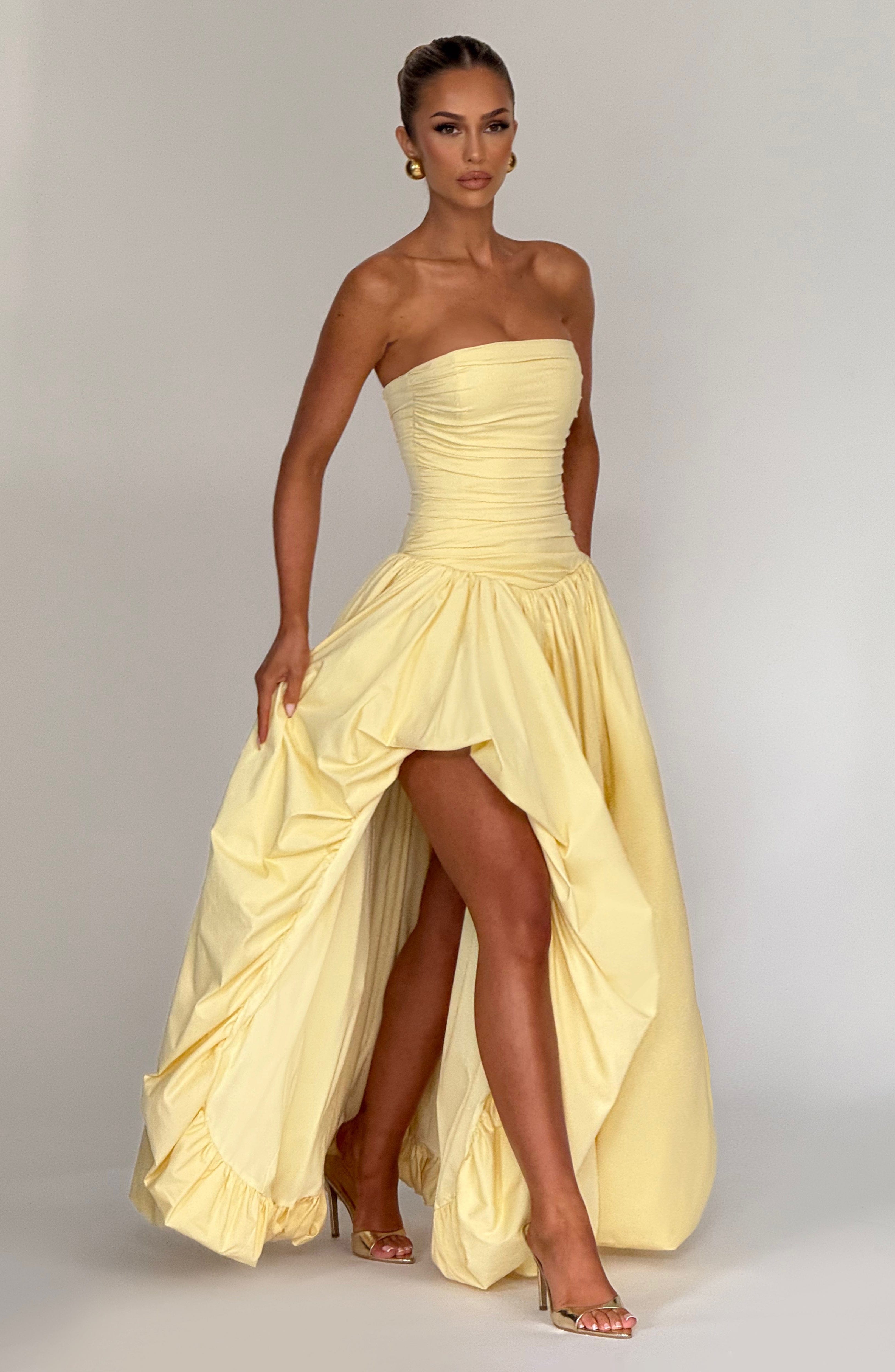 Florencia Maxi Dress-Lemon