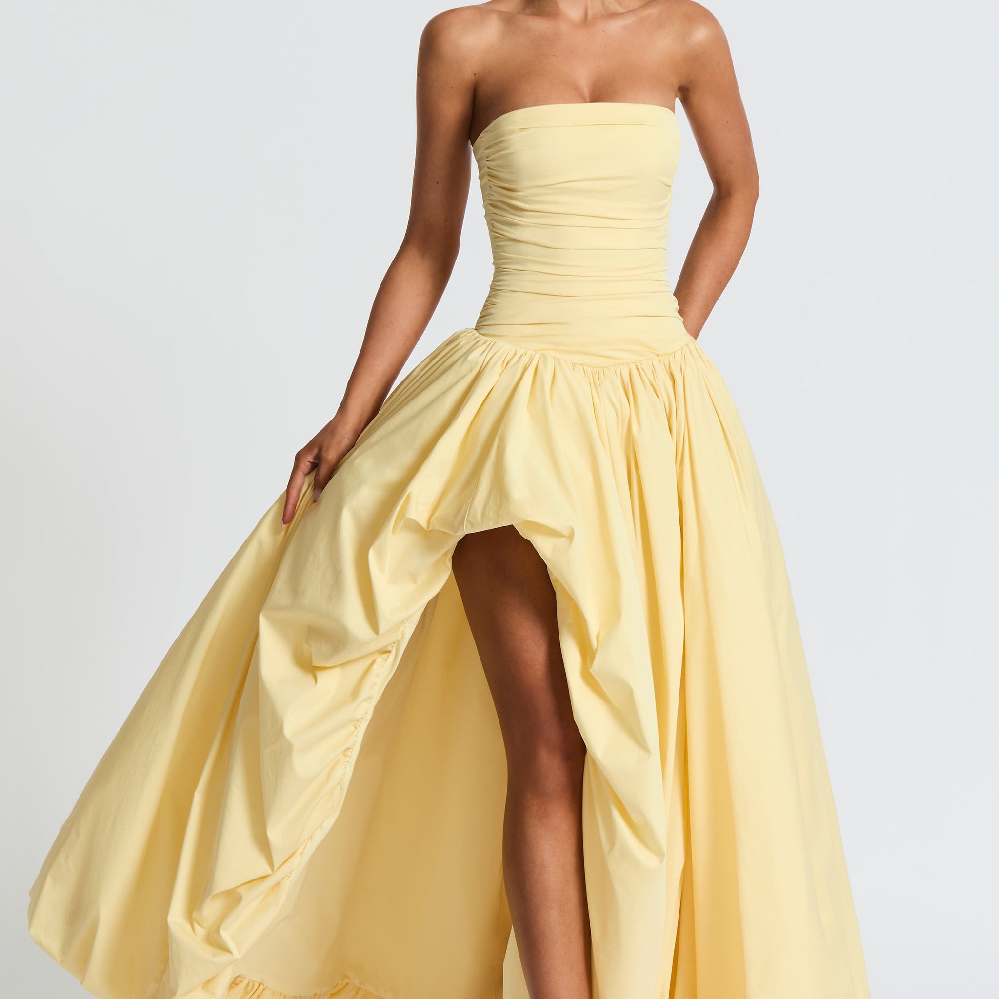 Florencia Maxi Dress-Lemon