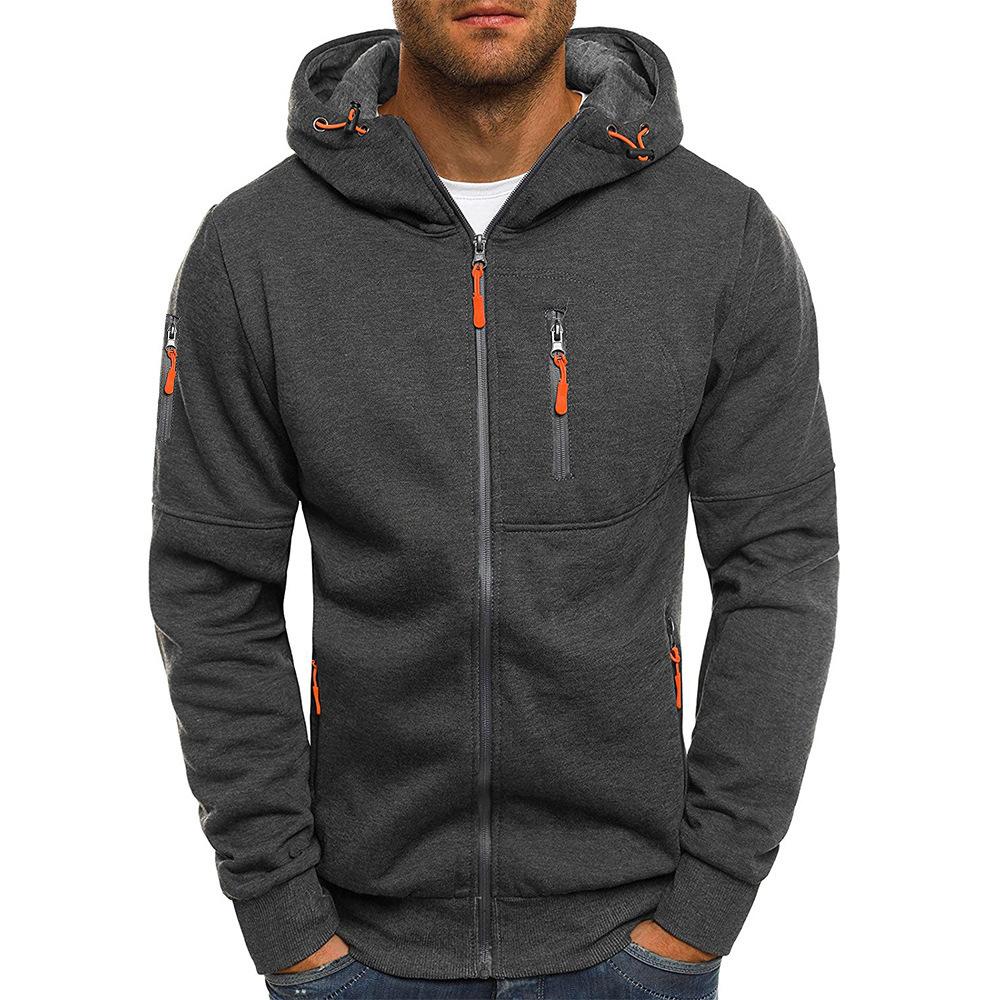 Men's Slim Fit Full Zip-Up Hoodie | Casual