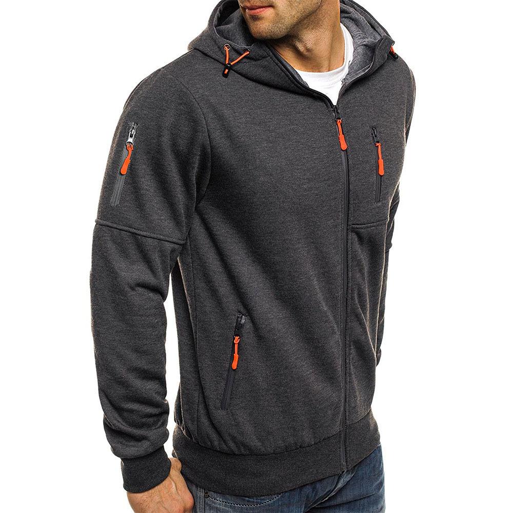 Men's Slim Fit Full Zip-Up Hoodie | Casual