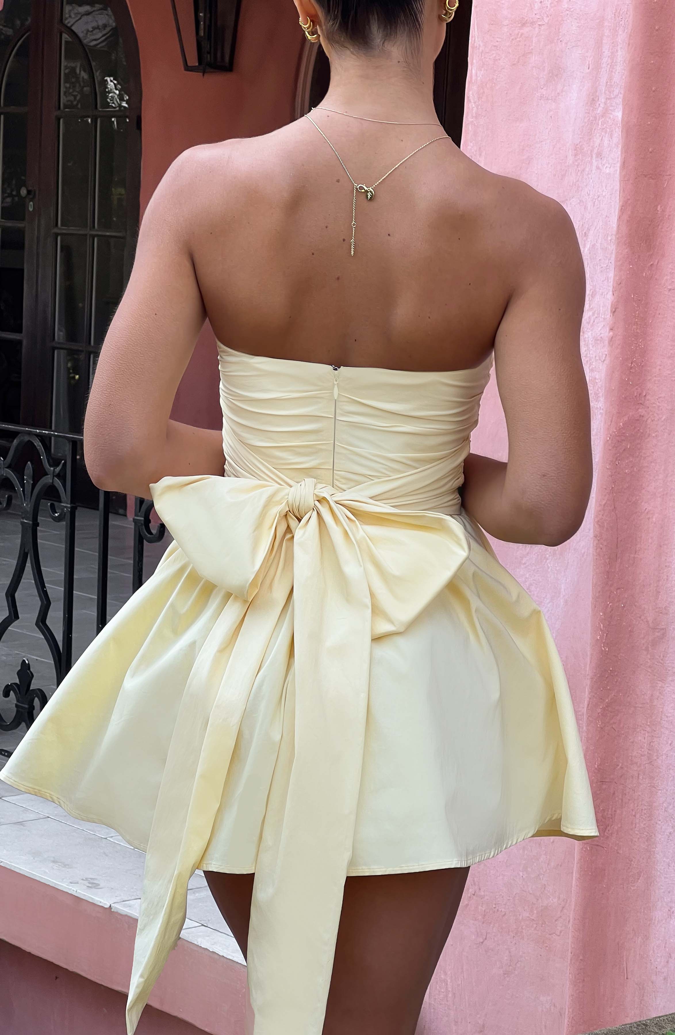 Allison Mini Dress-Lemon
