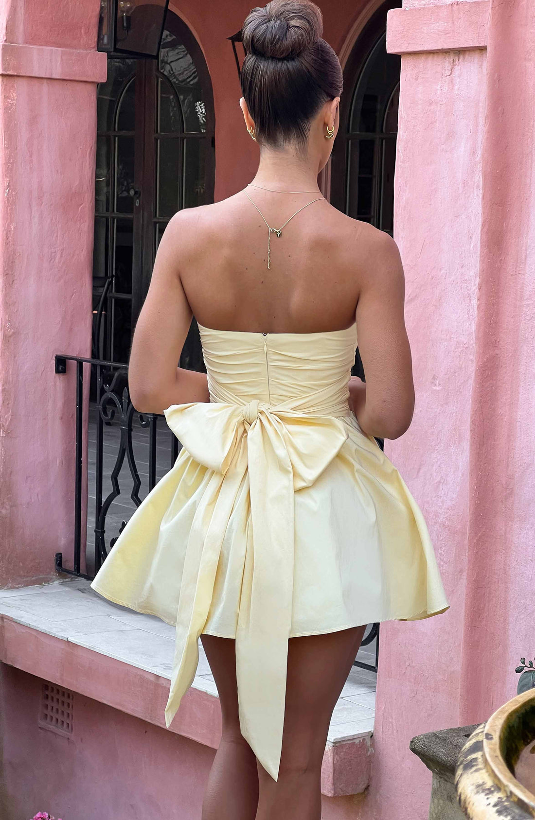 Allison Mini Dress-Lemon