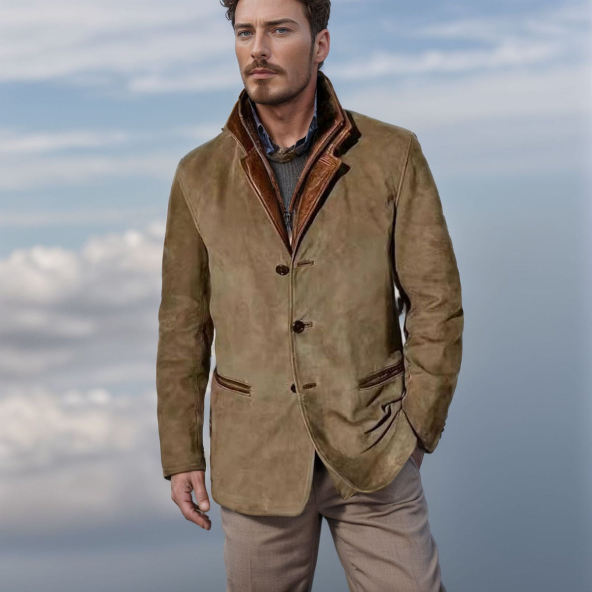 Men's Smart Casual Blazer Jacket | with Lapel Collar