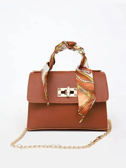 Women's Handbag with Scarf Detail