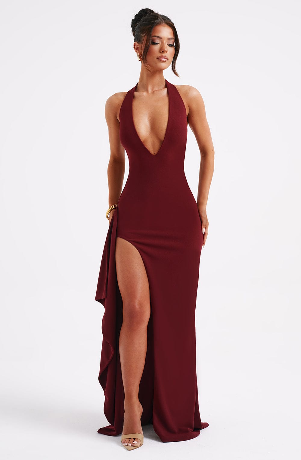 Yasmin Maxi Dress - Burgundy