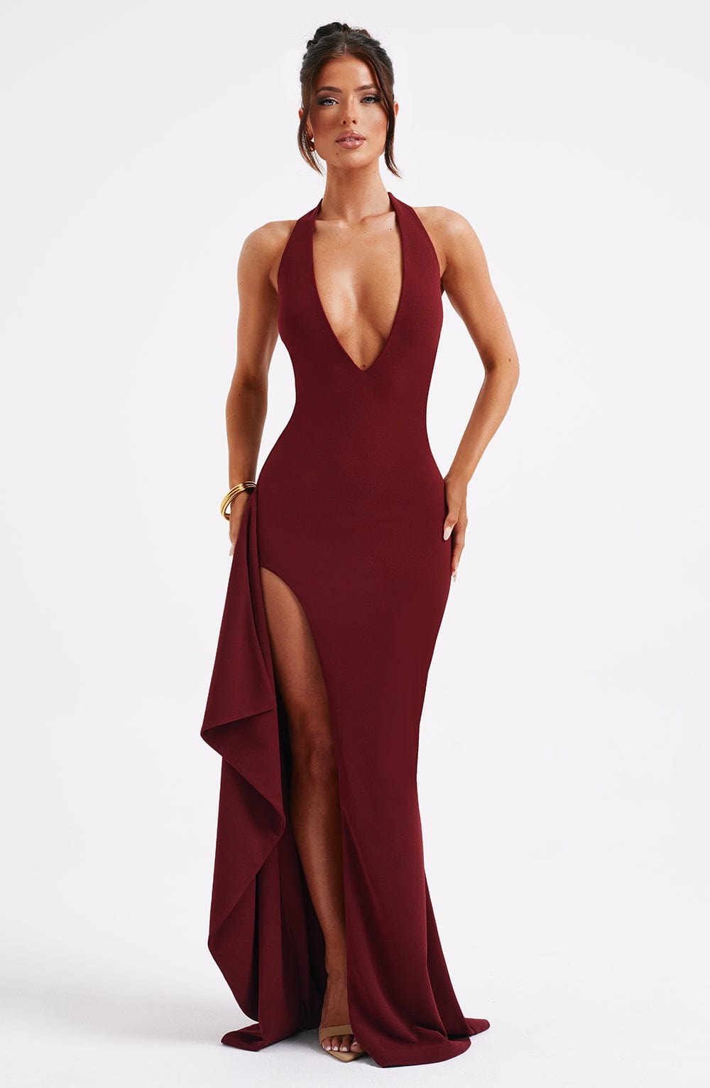Yasmin Maxi Dress - Burgundy