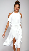 Women's Midi Halter Evening Dress