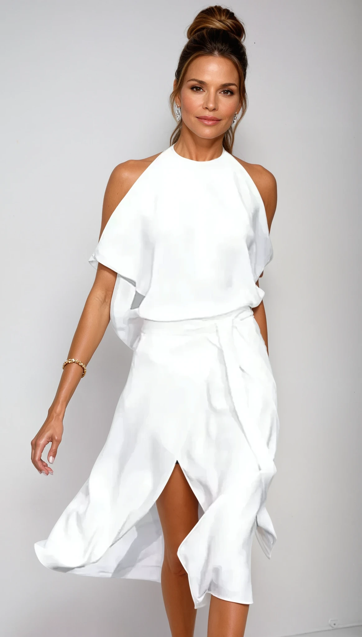 Women's Midi Halter Evening Dress