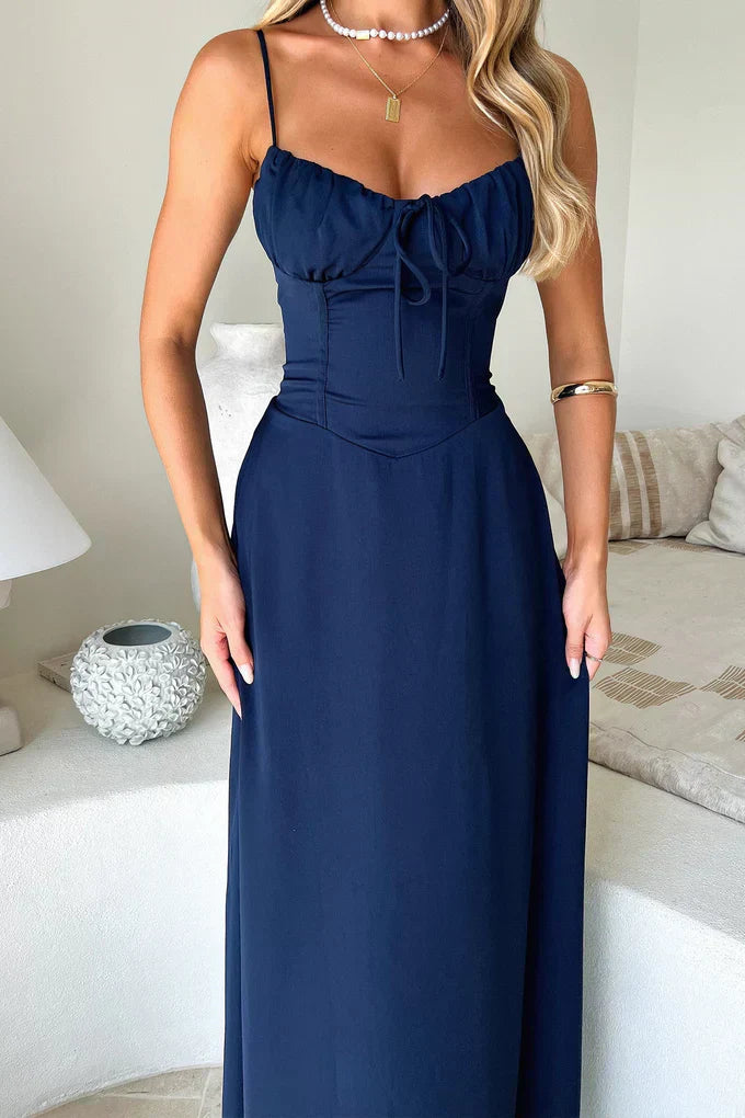 Maxi Dress with Tie Detail for Women - Iolanda