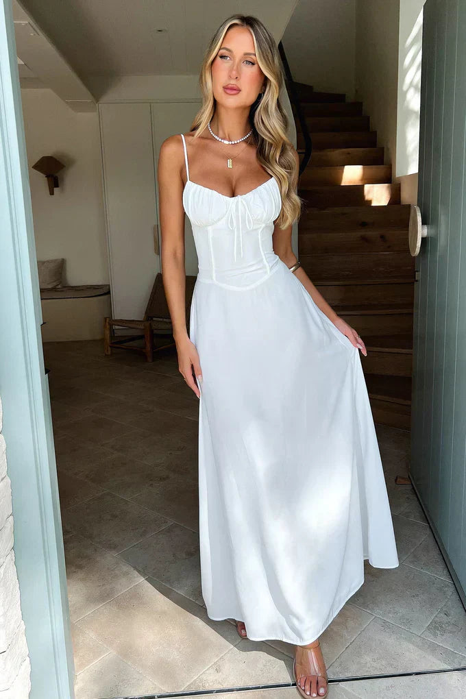 Maxi Dress with Tie Detail for Women - Iolanda
