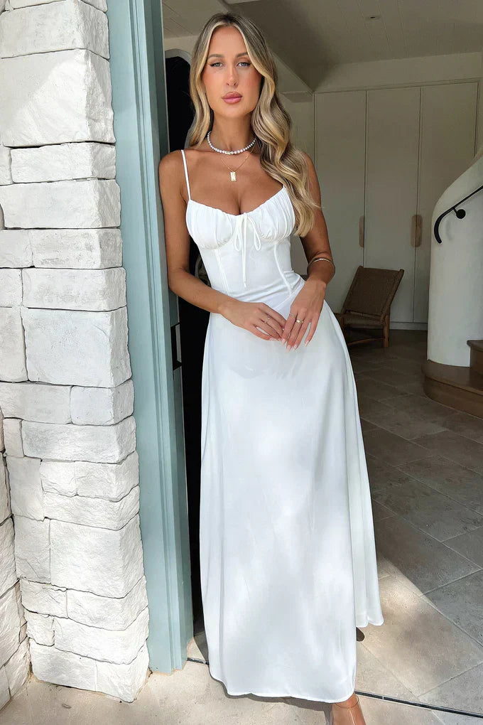Maxi Dress with Tie Detail for Women - Iolanda