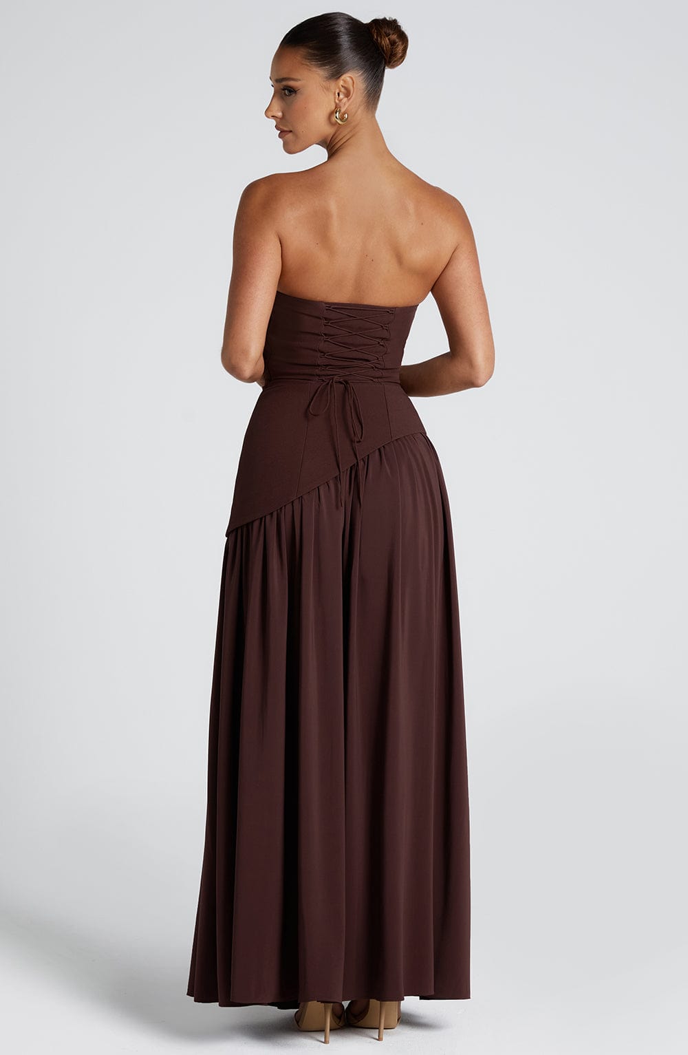 Ainara Maxi Dress - Plum Brown