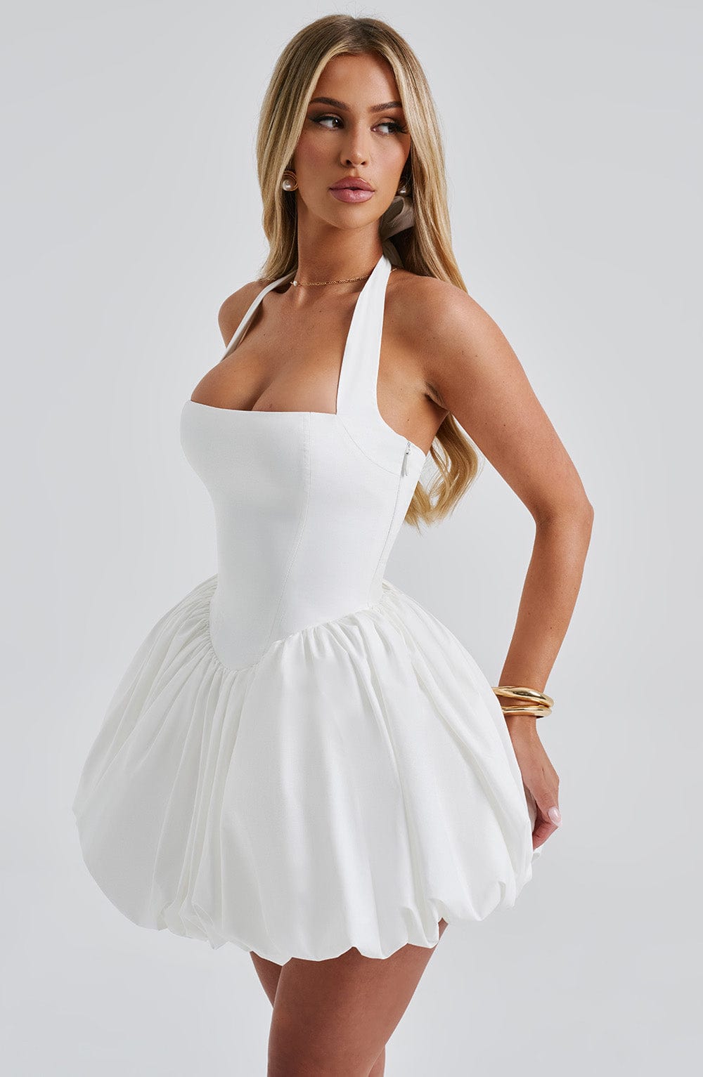 Alexa Mini Dress-Ivory