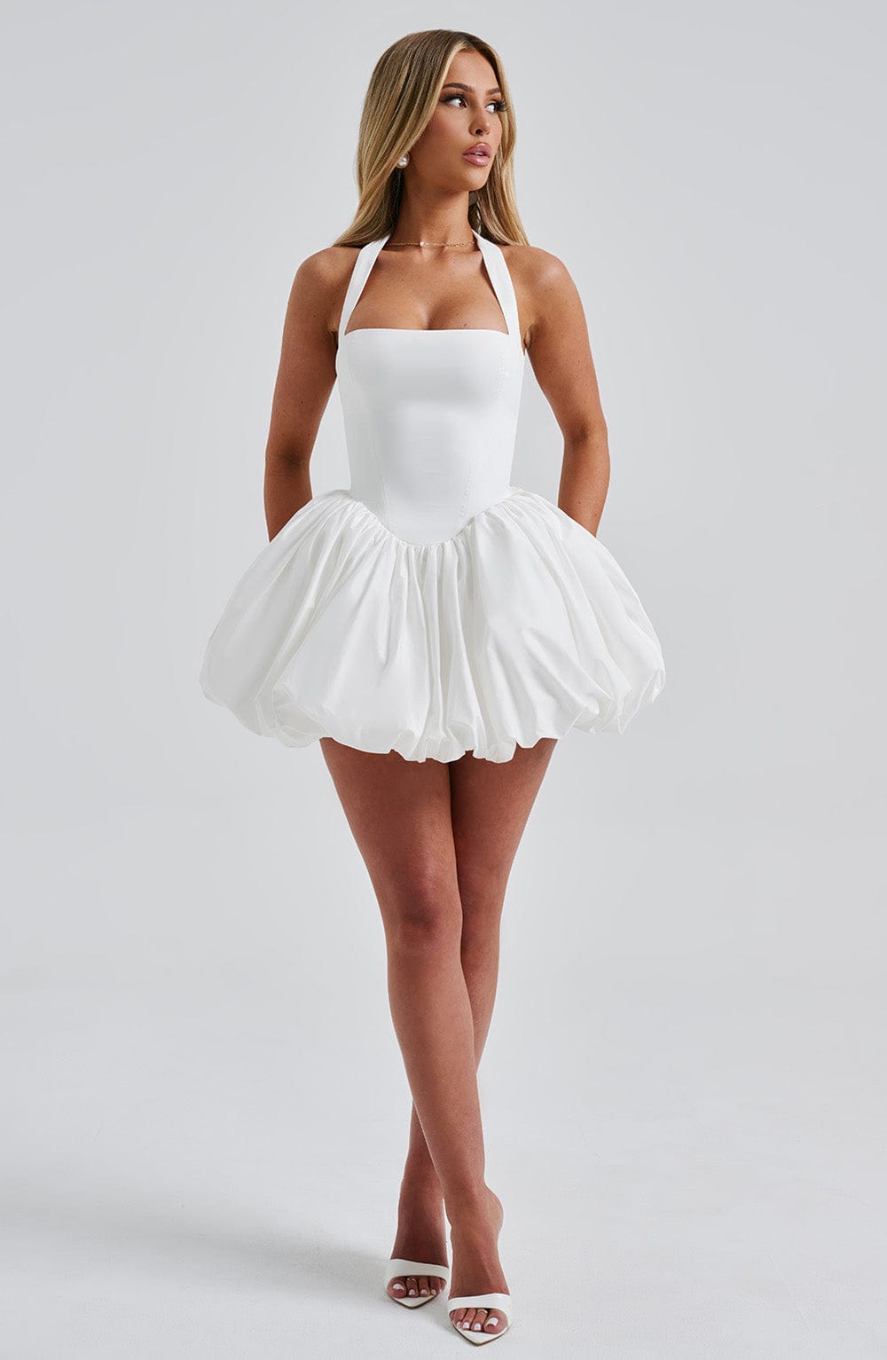 Alexa Mini Dress-Ivory