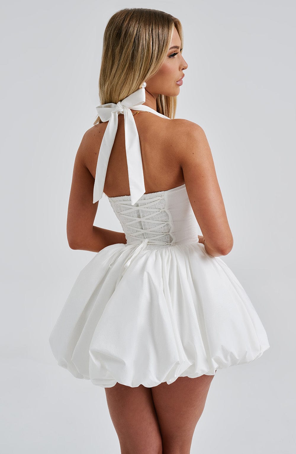 Alexa Mini Dress-Ivory