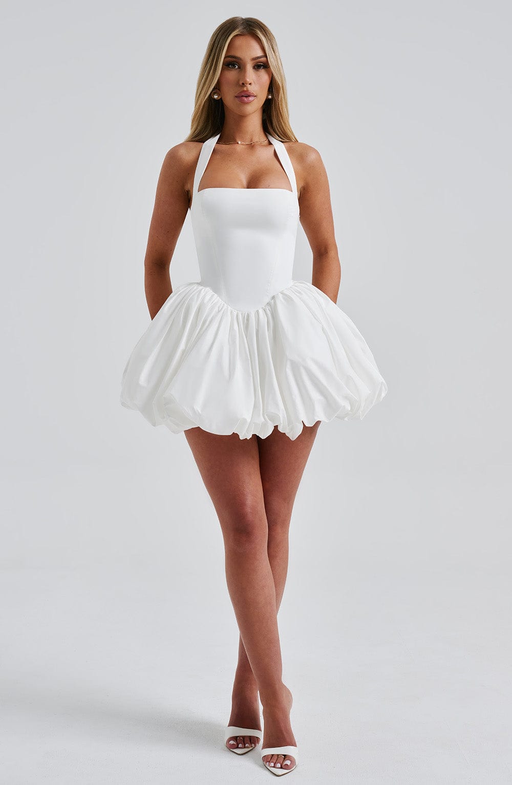 Alexa Mini Dress-Ivory