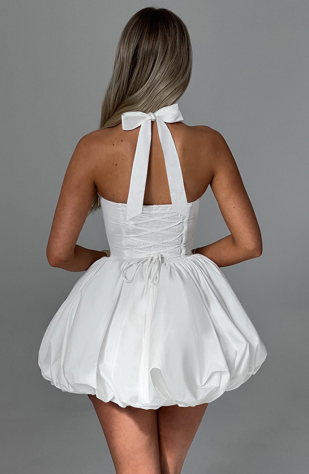 Alexa Mini Dress-Ivory