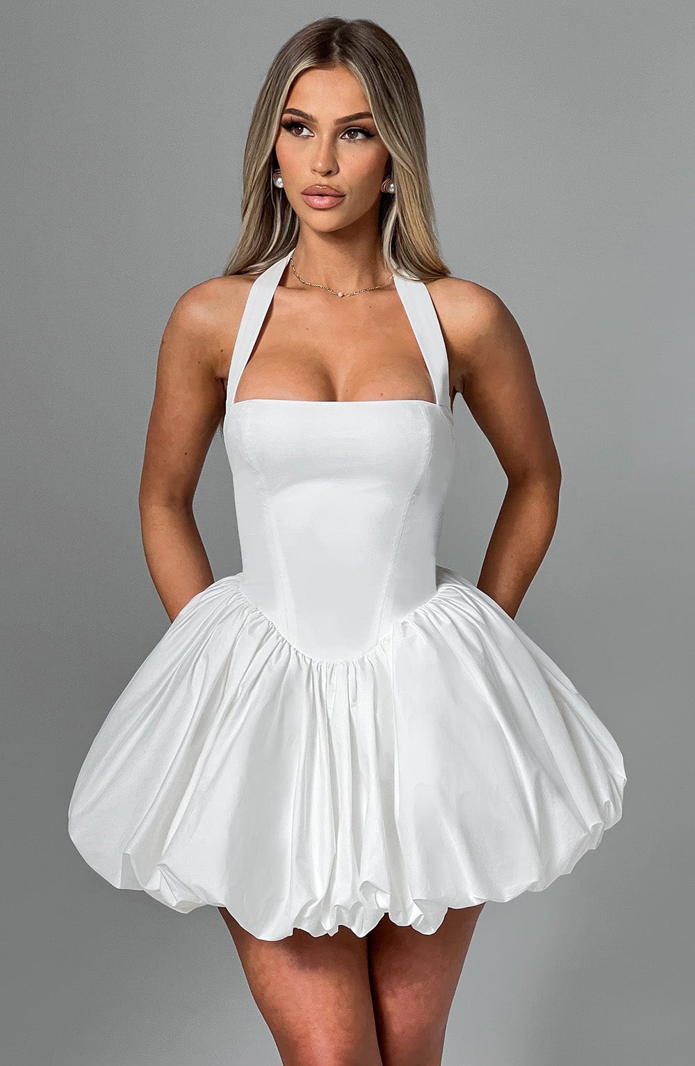 Alexa Mini Dress-Ivory