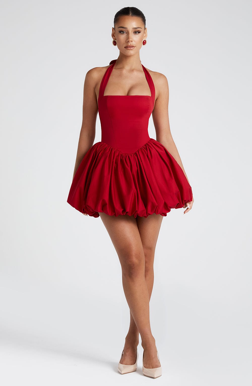 Elena Mini Dress - Red