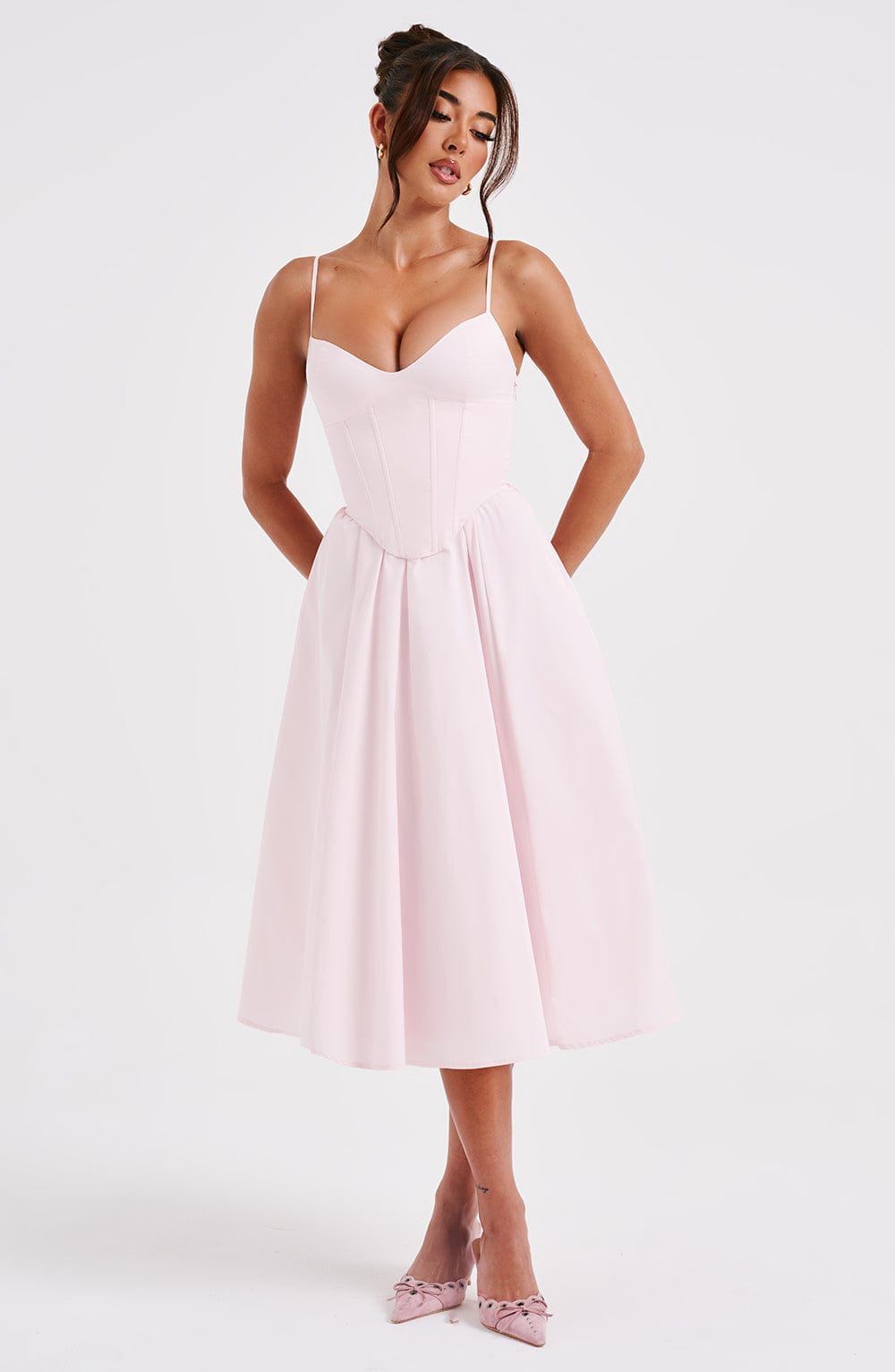 Lara Midi Dress - Blush