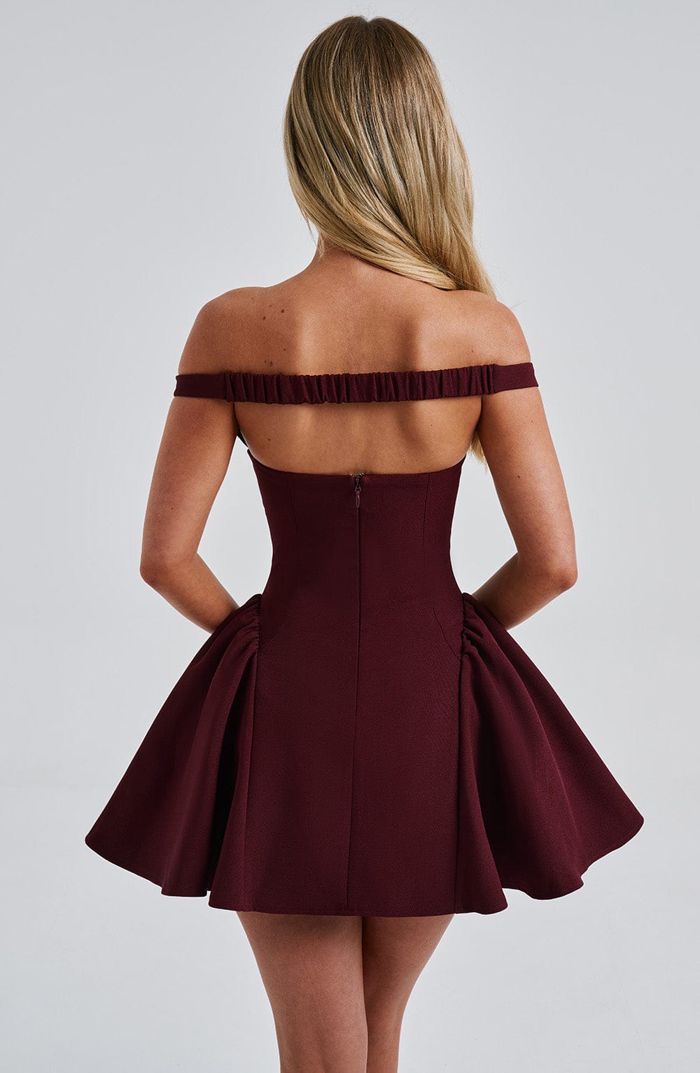 Victoria Mini Dress - Cherry Lacquer