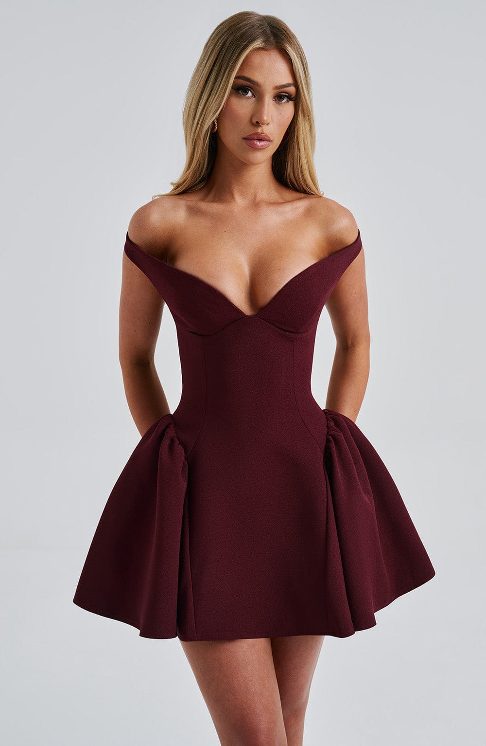 Victoria Mini Dress - Cherry Lacquer